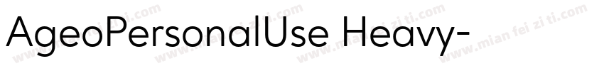AgeoPersonalUse Heavy字体转换